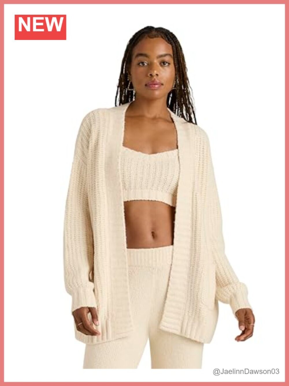 Relaxed Fit Cardigan Long Sleeve Ribbed Knit Pull On Layering Sweater